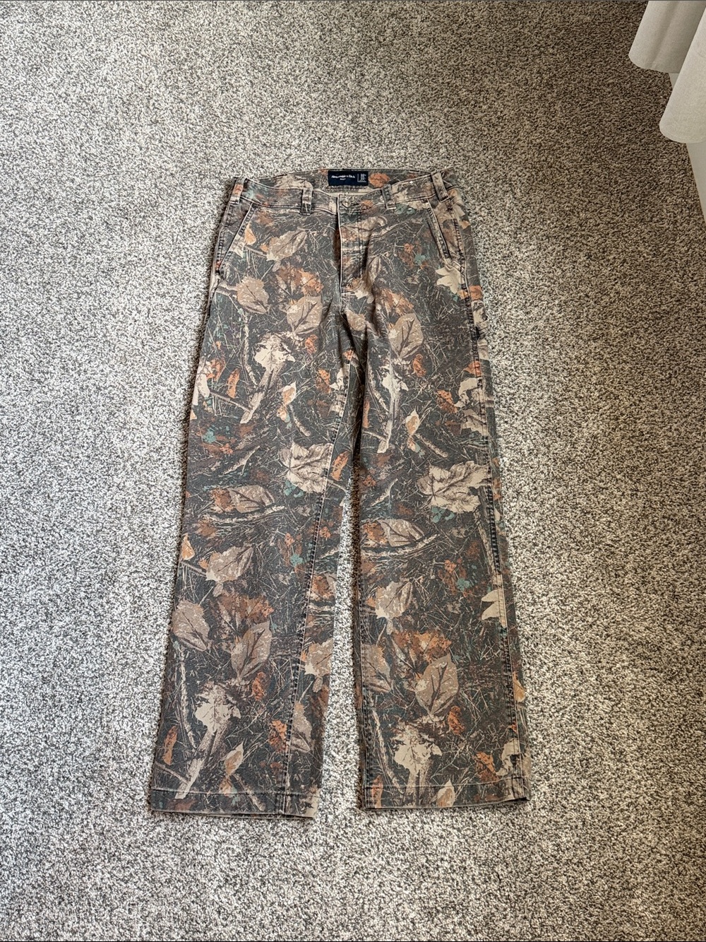 Abercrombie & Fitch Men's Relaxed Camo Carpenter Pants